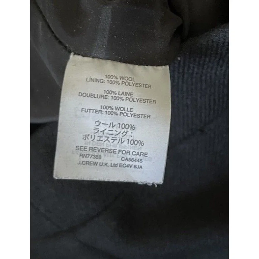 J Crew Black 100% Wool Knee Length No. 2 Pencil Skirt Size 6